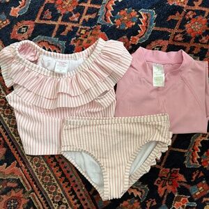 Rufflebutts 3T Swimsuit + Rash gaurd